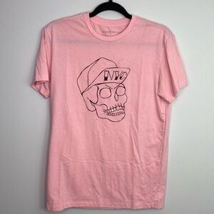 NYC Skull womens graphic‎ pink t shirt size small